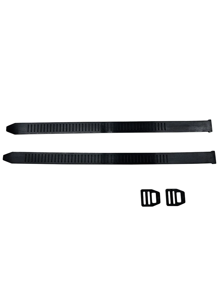 Black Adjustable Towing Mirror Replacement Straps with Anti-slip Surface for SUVs, Trailers, RV, Trucks Rubber