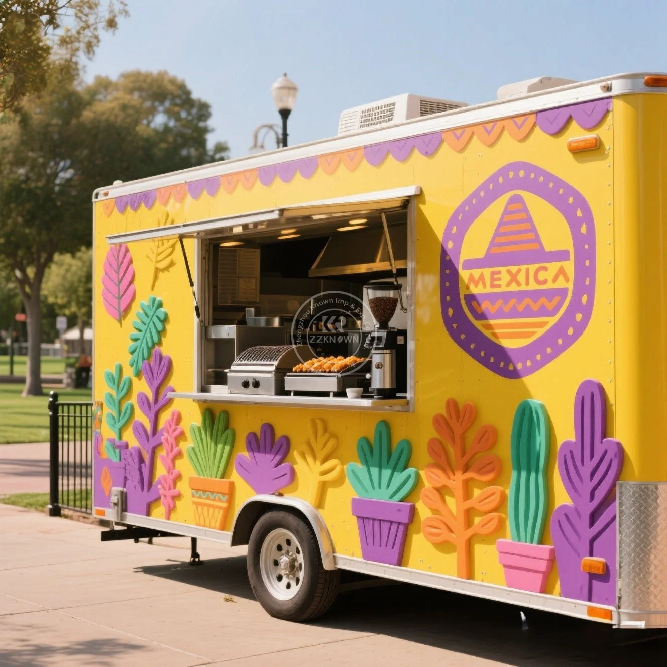 

Customized Food Truck With Full Kitchen Street Restaurant Fully Equipment Van Ice Cream Truck Mobile Food Trailer