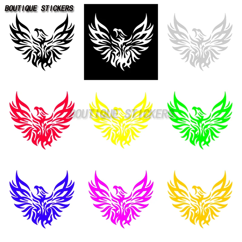 PHOENIX BIRD Tribal Flame Vinyl Decal Car Wall Window Sticker