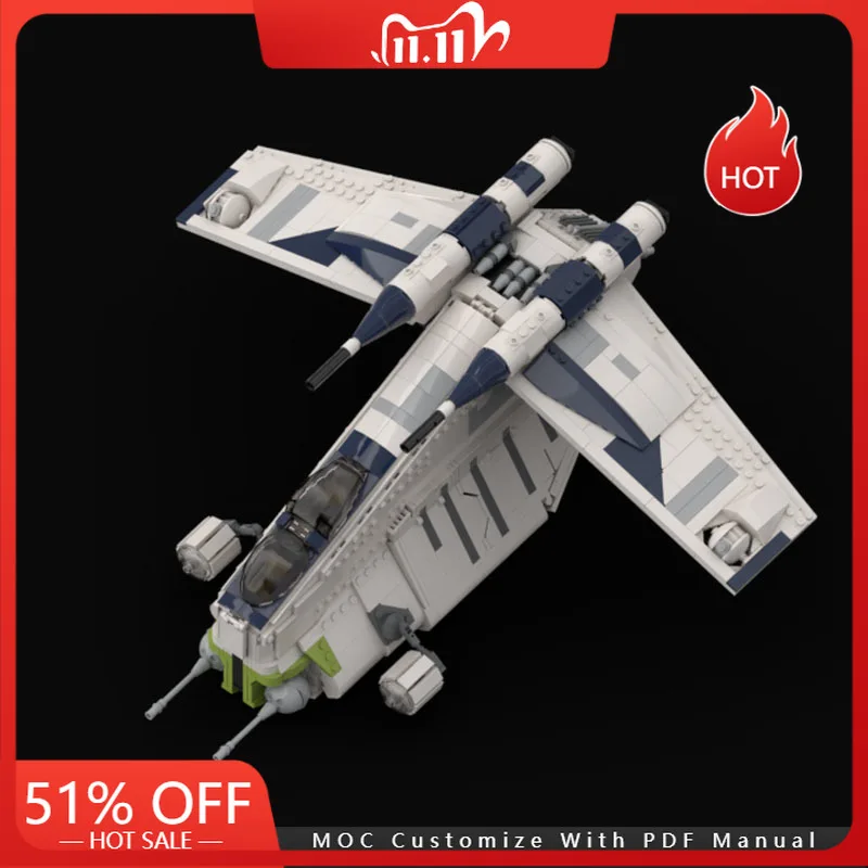 

1668 PCS MOC Star Battle Cool Spaceship Model Custom Building Blocks Brick Creative Assembly Educational Toys Kid Birthday Gifts