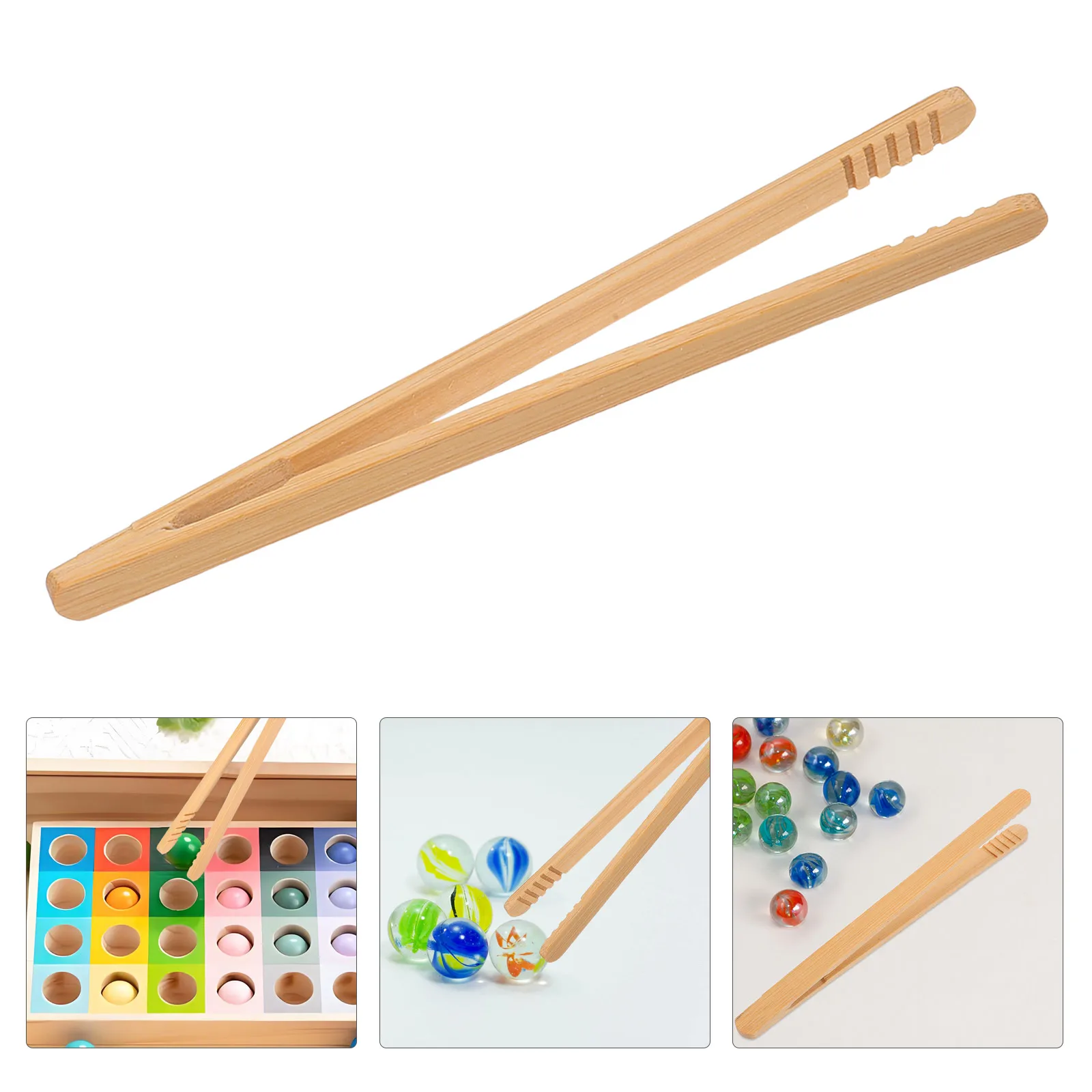 4 pçs pinças de madeira crianças pinças motor fino brinquedos artesanato ferramenta montessori contas braçadeira seguro suave longo uso blocos de construção