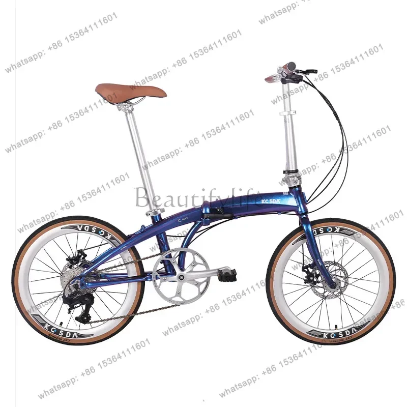 22 inch aluminum alloy ultra-light portable folding bicycle urban commuter variable speed disc brake