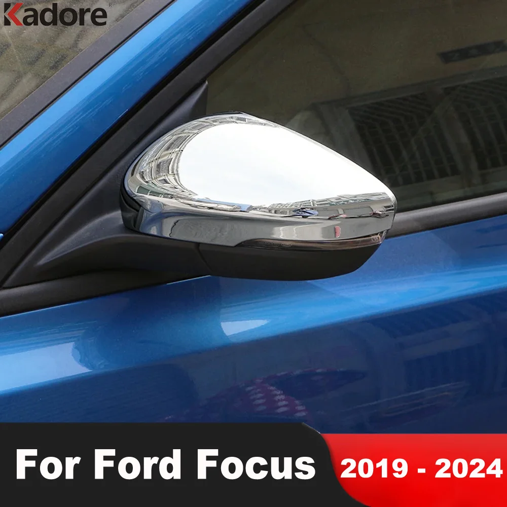 

Rearview Mirror Cover Trim For Ford Focus 2019-2022 2023 2024 Carbon Fiber Car Accessories Side Wing Mirrors Cap Overlay