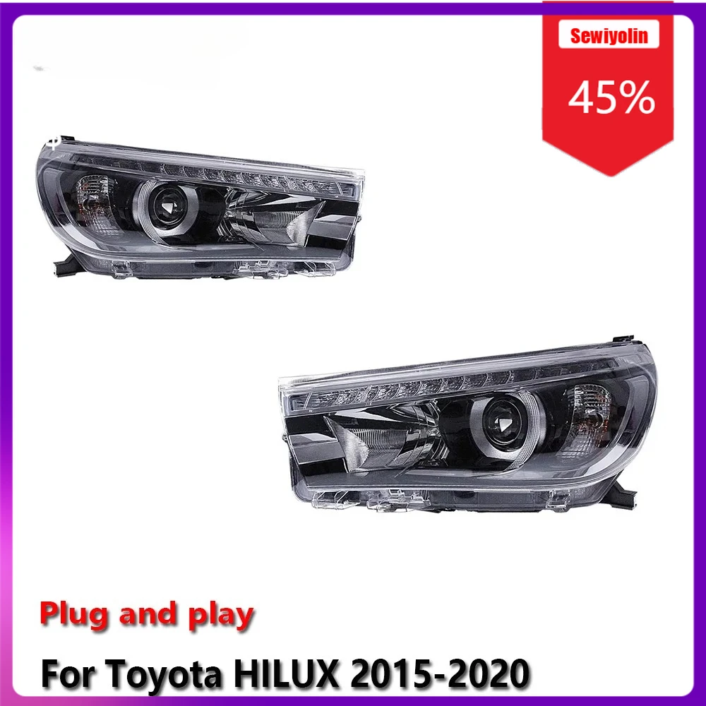 

Автомобильные светодиодные лампы Sewiyolin в сборе для Toyota HILUX 2015-2020, противотуманные фары DRL, стоп-сигналы поворота
