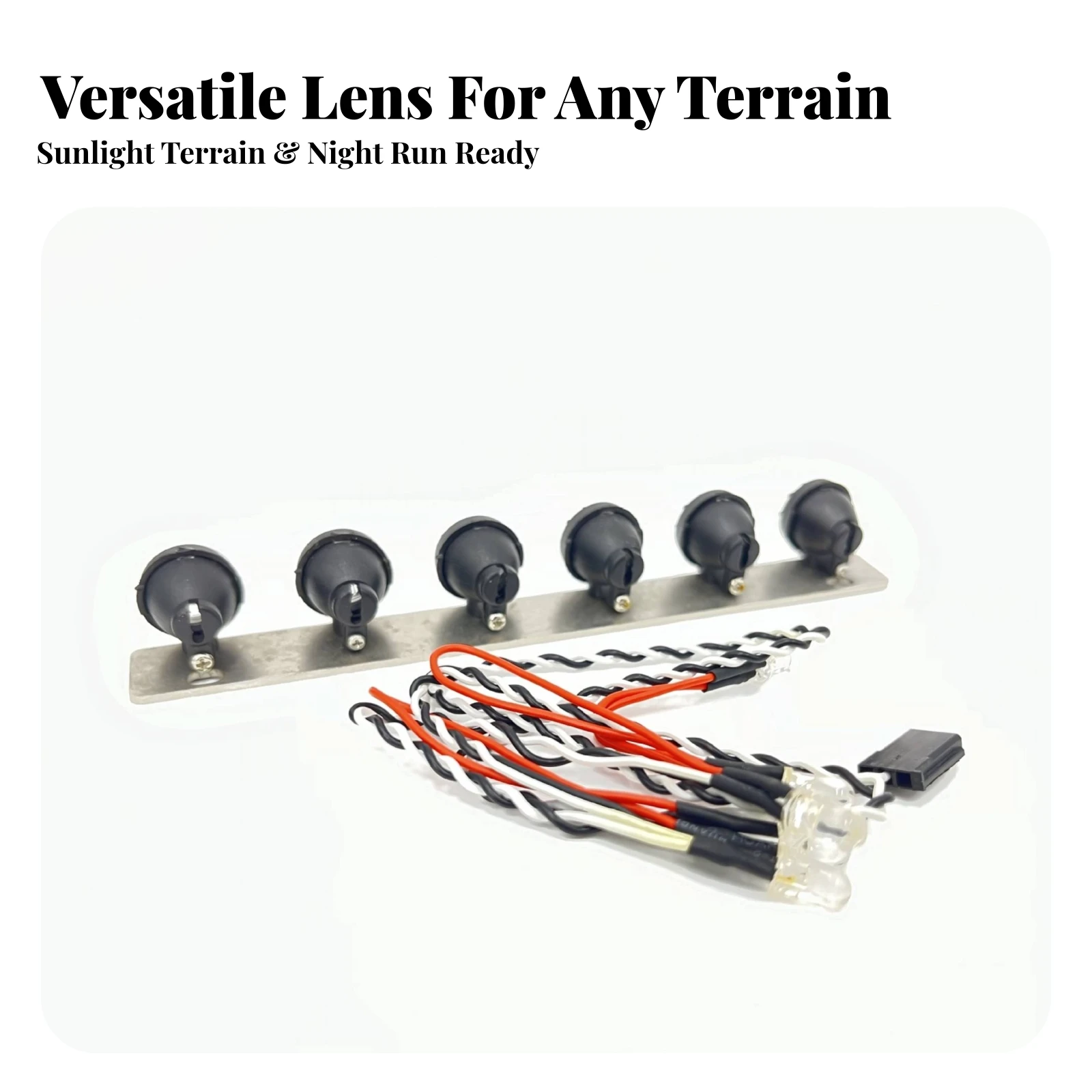 1/12 Scale RC Roof Light Bar Easy to Install Stainless Steel RC Light Bar with Grilles off-Road Inspired Adjustable