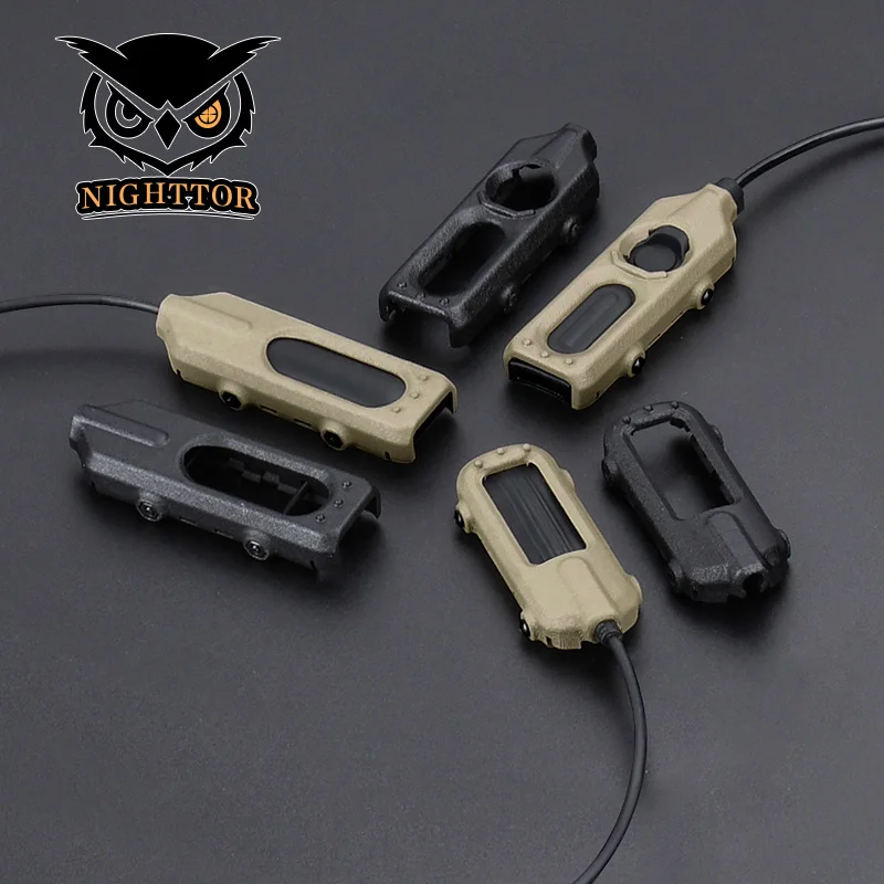 

WADSN Tactical Remote Switch Mounting Slot Fit M-LOK Rail For NGAL PEQ DBAL-A2 M300 M600 Flashlight Airsoft Accessory