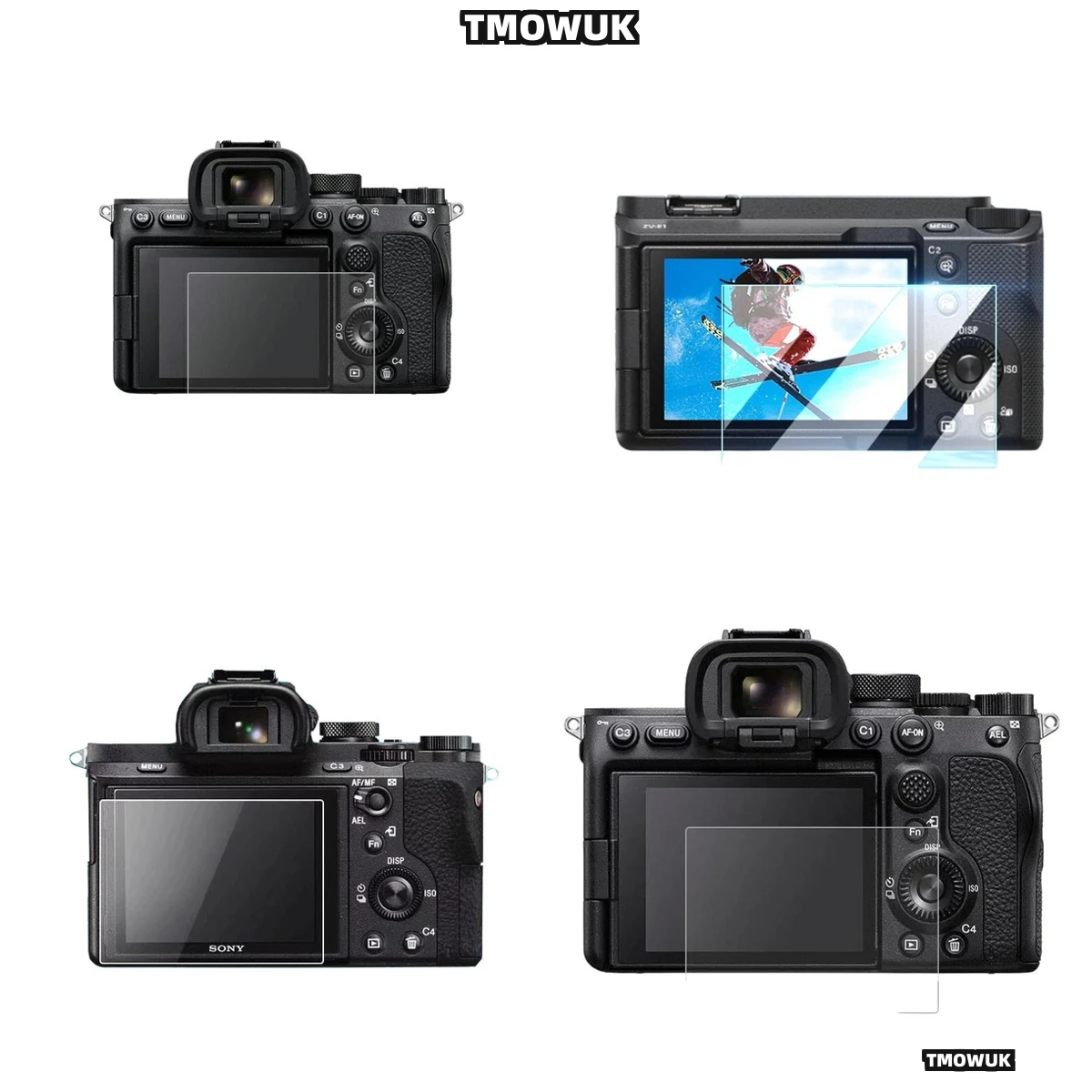 

For FX3 FX30 ZV1 ZV1-E10 A9 A9II, Perfect Fit 9H Glass Screen Guard.