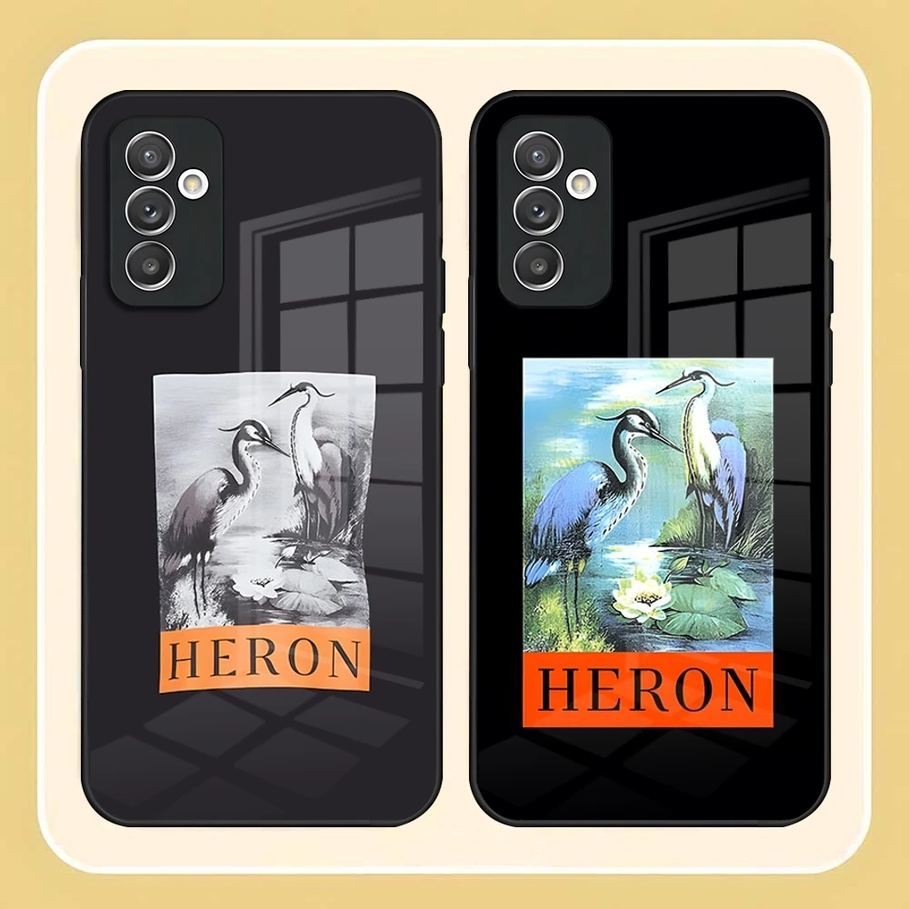 Design Heron-Preston Phone Case For Samsung S26 S24 Ultra S23 S22 S21 Fe S25 Plus A17 A54 A37 A57 A53 A13 A16 Glass Cover