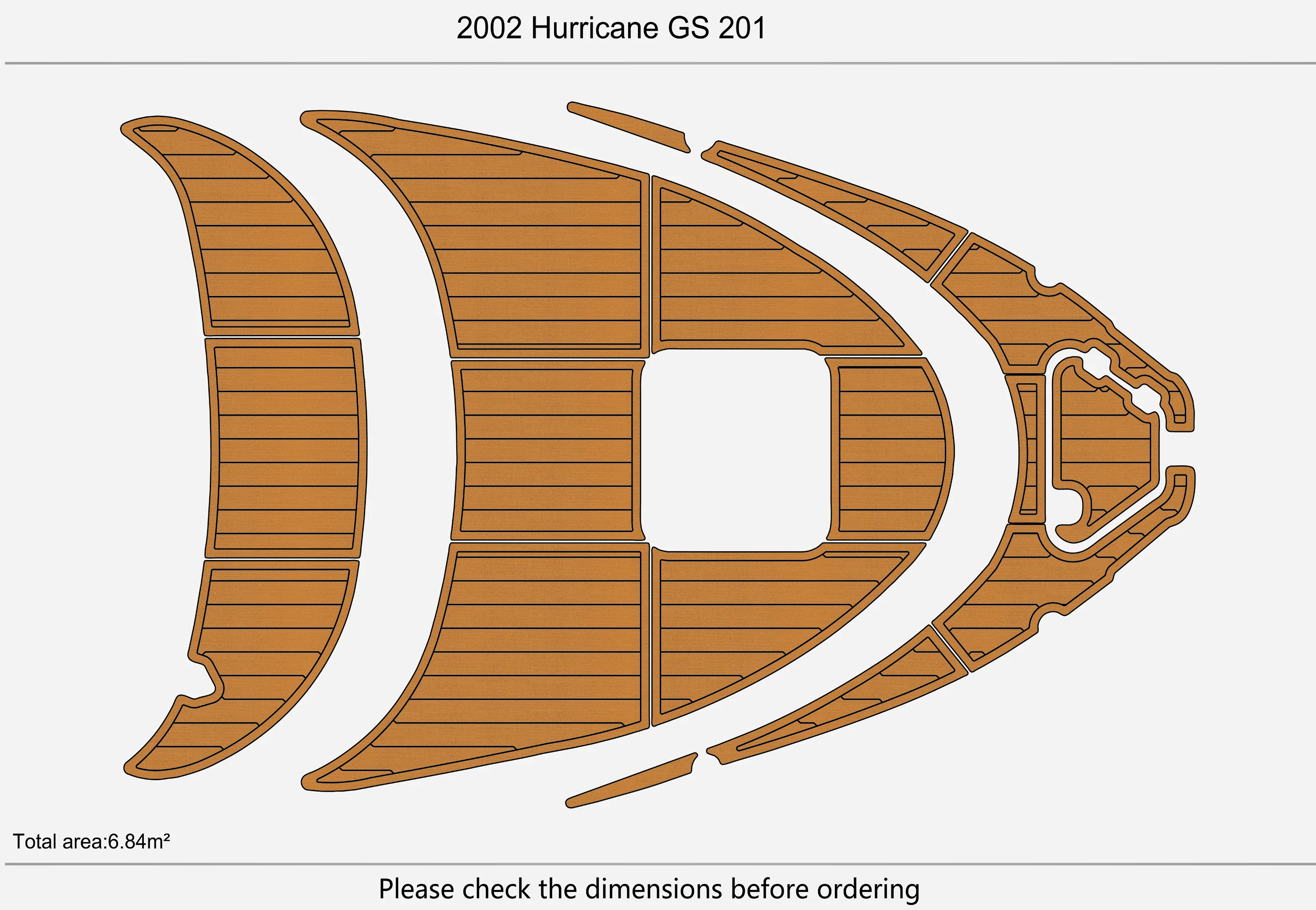 Non-Slip EVA Faux Marine Mat Self-Adhesive 6mm Yacht Cockpit Pad for 2002 Hurricane GS201 Boat Decking Easy Install