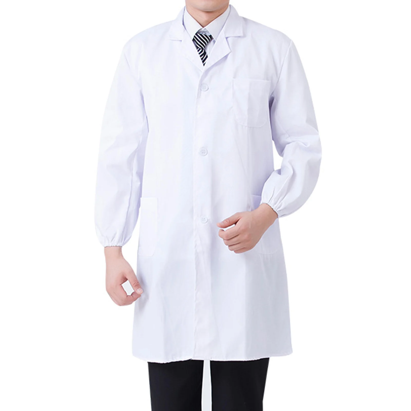 

Professional Medical Student Doctor White Lab Coat Long Sleeve White Medical Scientist Lab Coats for Hospital Scientist School