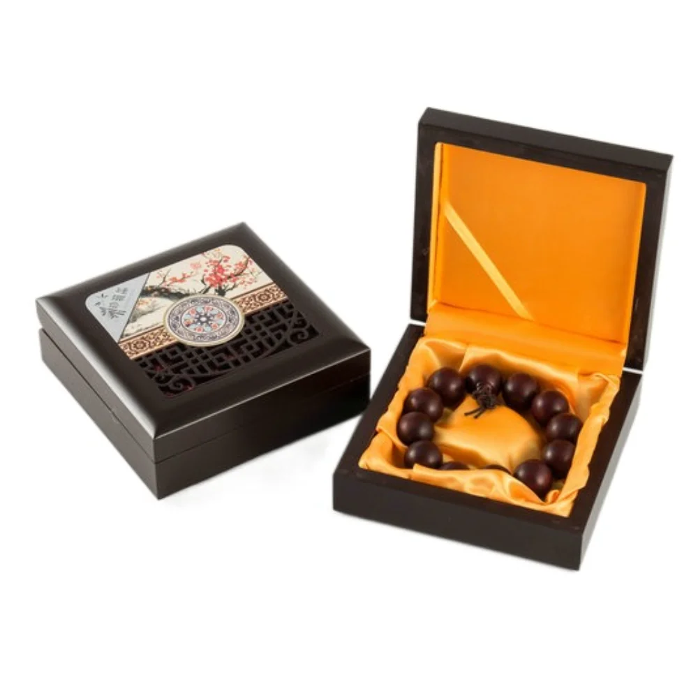 

Bracelet Necklace Wooden Jewelry Box Pedant Storage Vintage Trinket Case Earrings Rings Organizer Jewelry Packaging Box