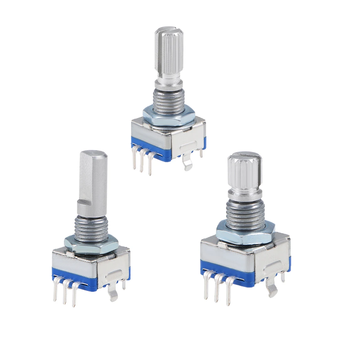 2/5Pcs 360 Degree EC11 Rotary Encoder Code Switch Digital Potentiometer 7 Pins Shaft Dia. 6*15mm 6*20mm for Mechanical Systems