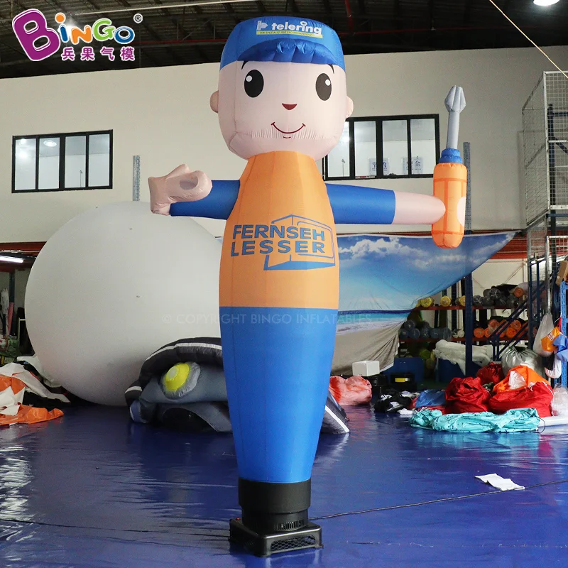 Advertising Inflatable 9.8Ft Inflatable Repairman Model Blow Up Character Cartoon For Repair Shop Decorations-Toys