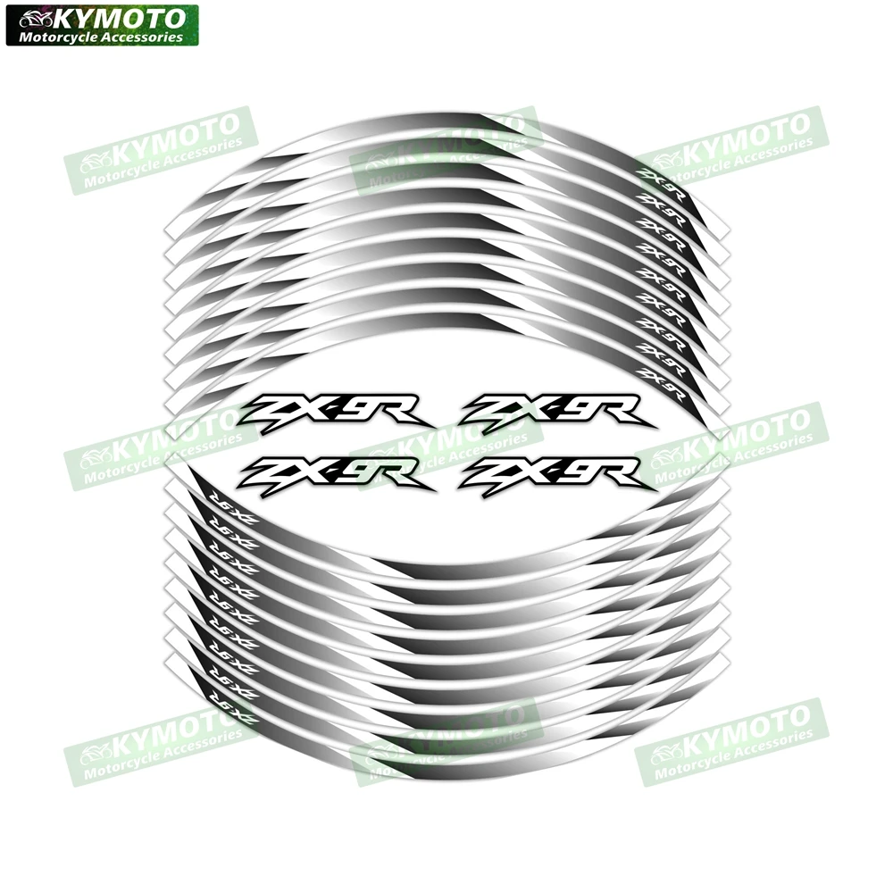 

Новые 17-дюймовые наклейки на колеса нелегко уронить, Светоотражающие Водонепроницаемые наклейки, подходящие для мотоцикла Kawasaki ZX-9R ZX9R