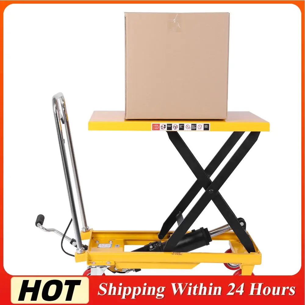 

Hydraulic Scissor Cart with Lifting Table Hydraulic Lift Trolley Power Lifting Electric Trolley for Warehouse Workshop Use