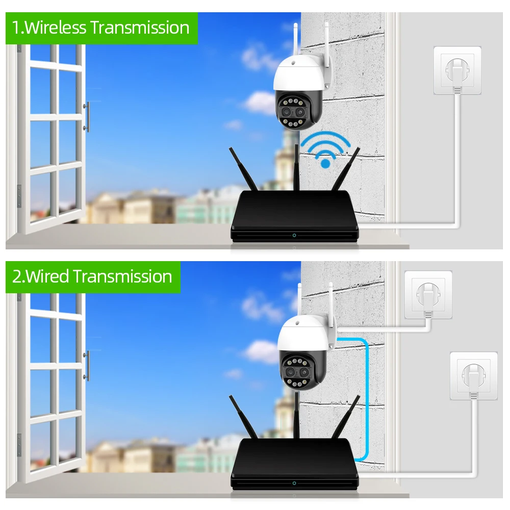 Imagem -06 - Câmera ip Binocular com Lente Dupla Cctv de Segurança Detecção Humana Wifi Ptz 4k 8mp 8mp 2.812 mm 2.8-12 mm Wifi