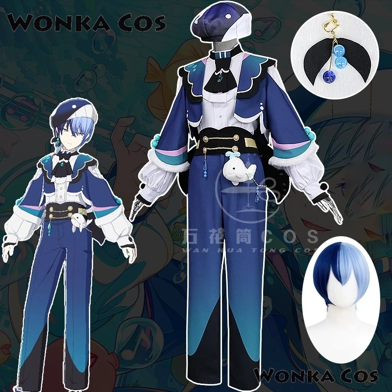 PJSK Aoyagi Toya Cosplay Costumes Game Project Sekai Cosplay Wig Halloween Party Whale Suits Anime Clothing Uniforms