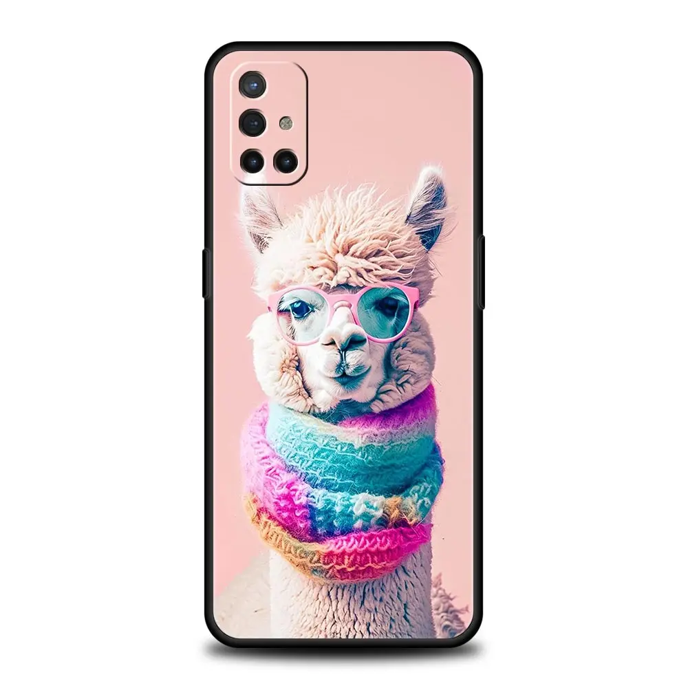 Phone Case For OnePlus 12 11 10 9 Pro 9T 12R 10R 9R 9RT 10T 8T 8 7 6T 7T Nord 2T CE 2 5G N200 N10 Cover Kawaii Alpaca lovely