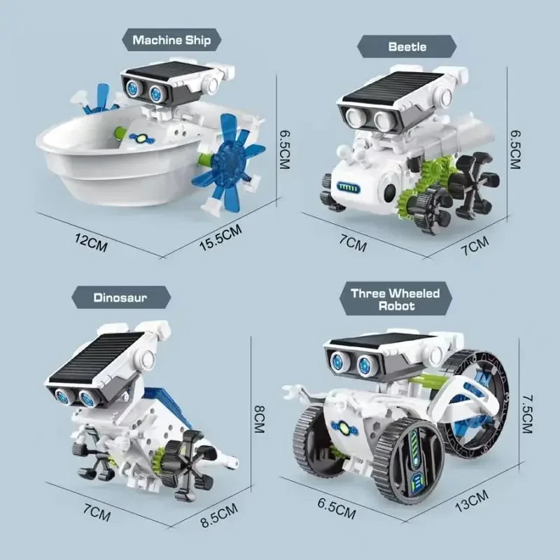 12-in-1 doe-het-zelf robotkits op zonne-energie Wetenschapsexperiment Kinderspeelgoed Bouwstenen Leermiddel Onderwijs Technologische gadgets