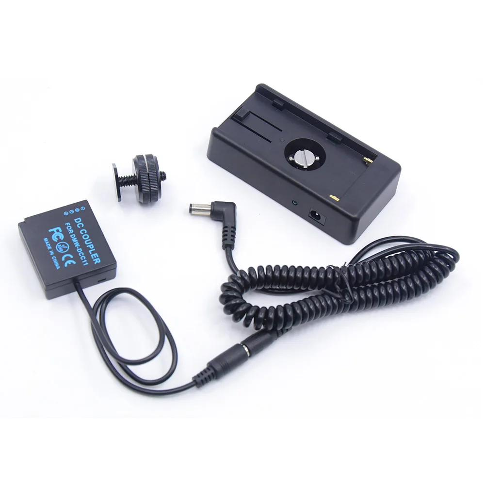 NP F550 F750 F970 Battery Adapter Plate Kit With DMW-BLG10 Dummy Battery DCC11 For Panasonic DMC-S6K TZ85 GX7 GX85 ZS110 Camera