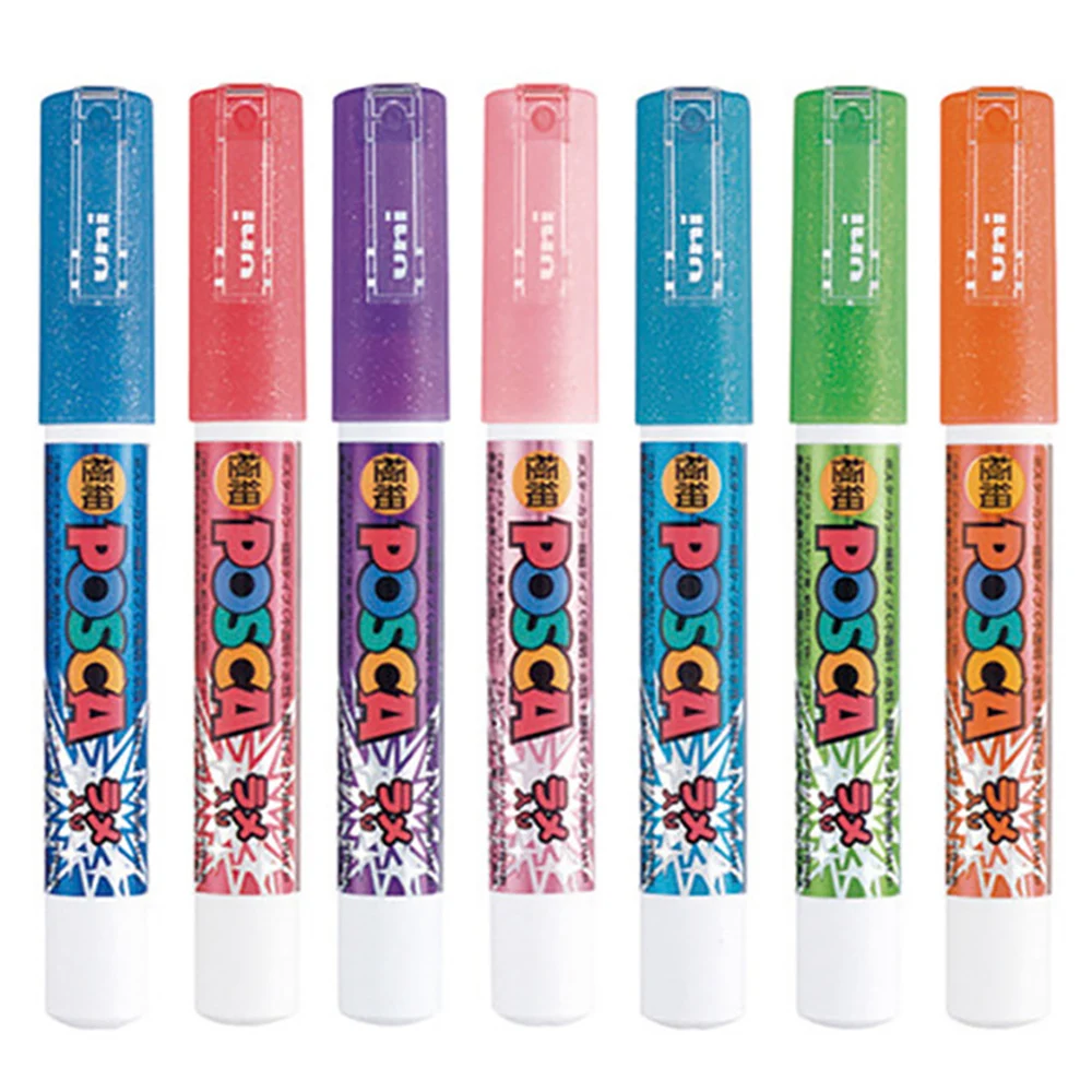 7 Kleuren Uni Posca Verf Markers Volledige Set 0.7Mm-1Mm Plumones Permanente Acryl Graffiti Diy Pen Art Levert Pop Poster Ручки