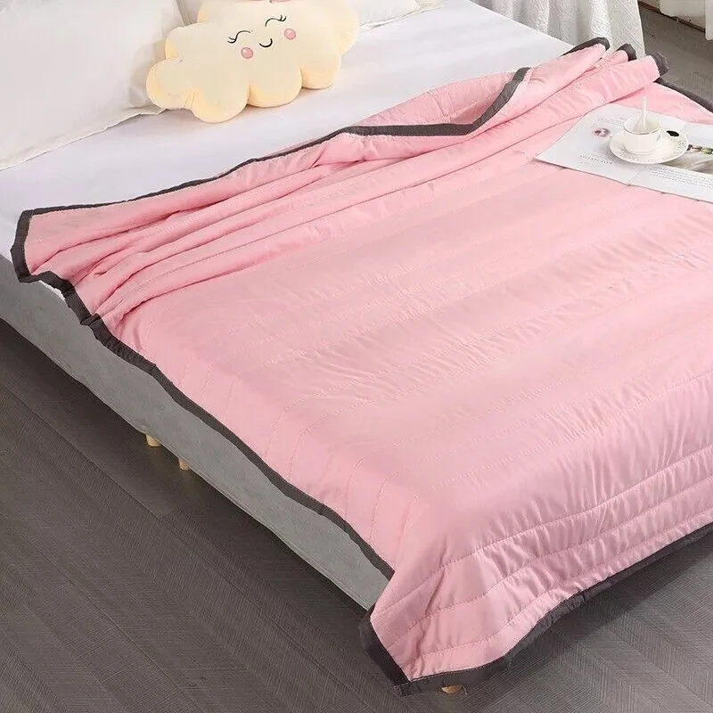 Summer Cooler Quilt Children Adults Thin Air Conditioned Quilt Soft Comfortable Ice Blankets Lunch Break Blanket for Bed