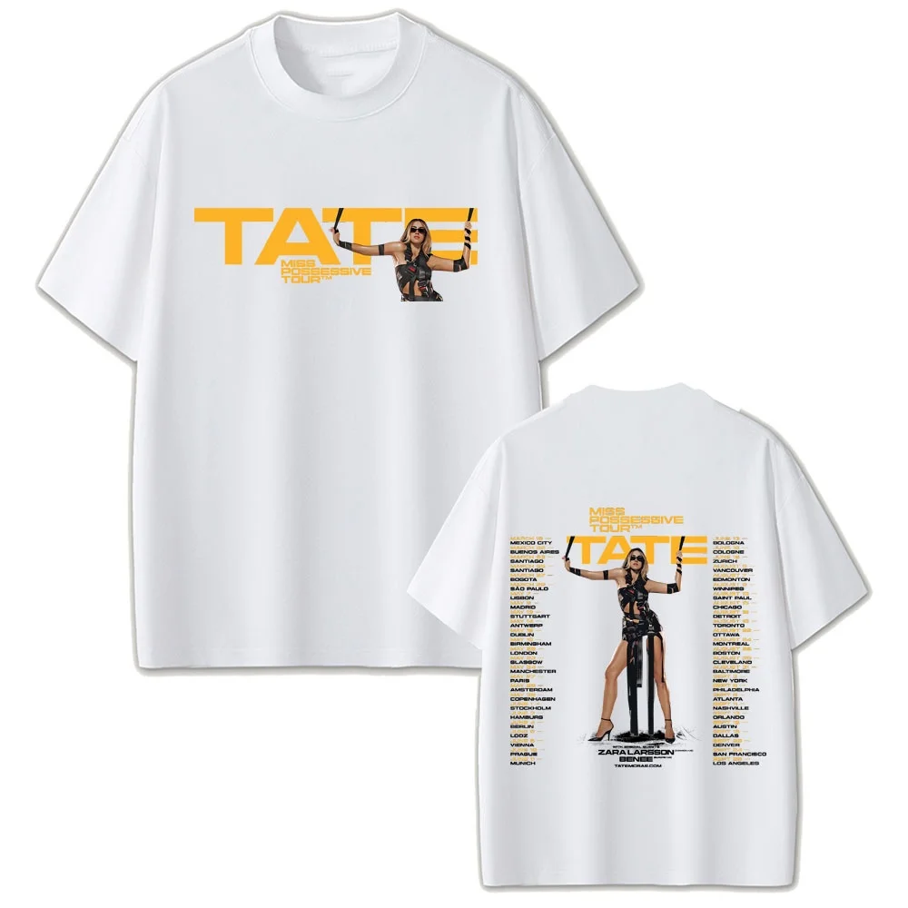 تي شيرت Tate McRae 2025 للحفلات الموسيقية قريب جدًا لماذا ألبوم "جولة Possession Tour 2025 تي شيرت صيفي كبير الحجم للرجال والنساء