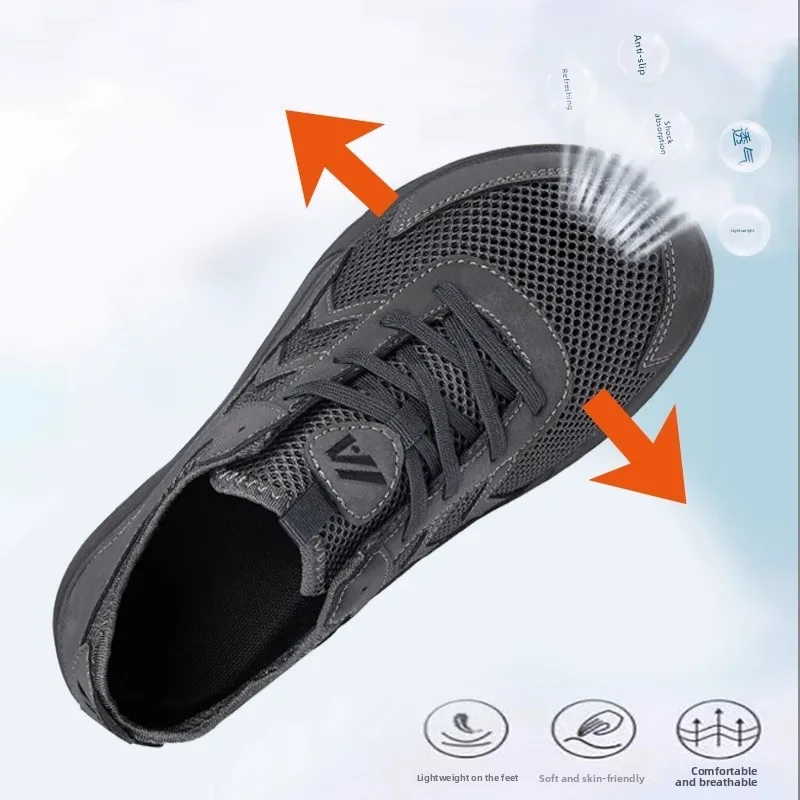 

Large Size Men's Casual Sports Shoes Breathable Mesh Upgraded Version Comfortable All-Season Outdoor Indoor Work Shoes