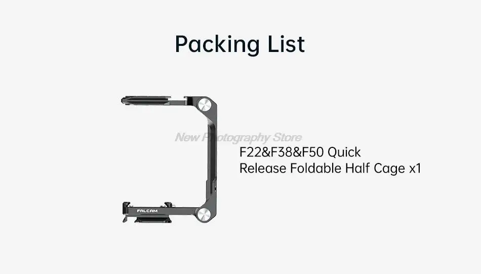 FALCAM F22&F38&F50 Quick Release Foldable Half Camera Cage for Zve10,A7iv,A7c,Fx3,A7m4,A6700,Fujifilm Xt5 Quick Release C00B3808