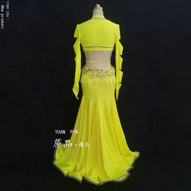 Костюм для танца живота по индивидуальному заказу, новая сумка для темперамента богини, комплект с юбкой «рыбий хвост», костюм для восточного танца YP 2022002