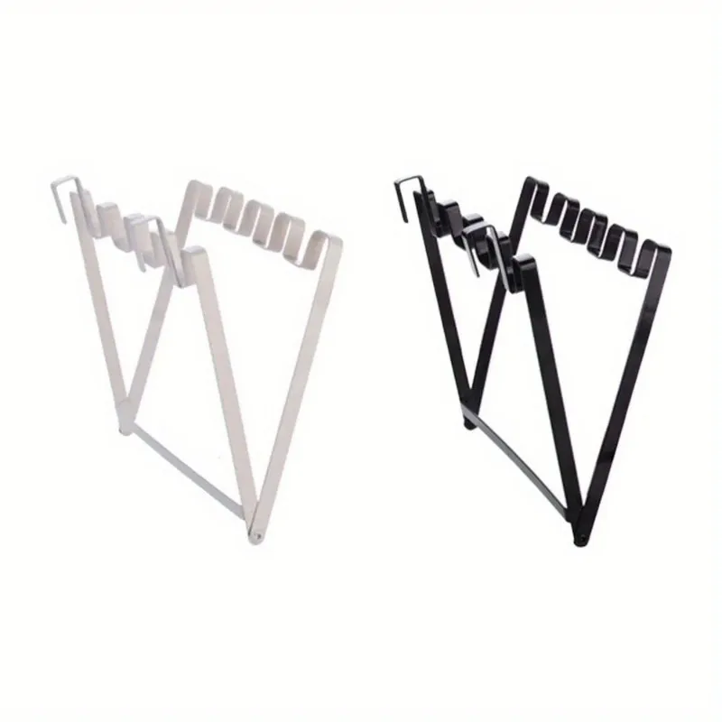 Foldable Garbage Bag Hanging Rack Kitchen Rubbish Holder Cupboard Over Door Storage Shelf Kitchen Cabinet Trash Bag Holder