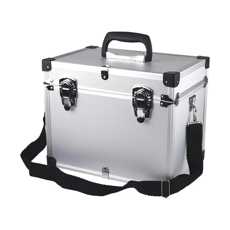 Aluminum Alloy Tool Box Portable Medical Aircraft Model Drone Storage Box Outdoor Tools and Instruments Case with Shoulder Strap