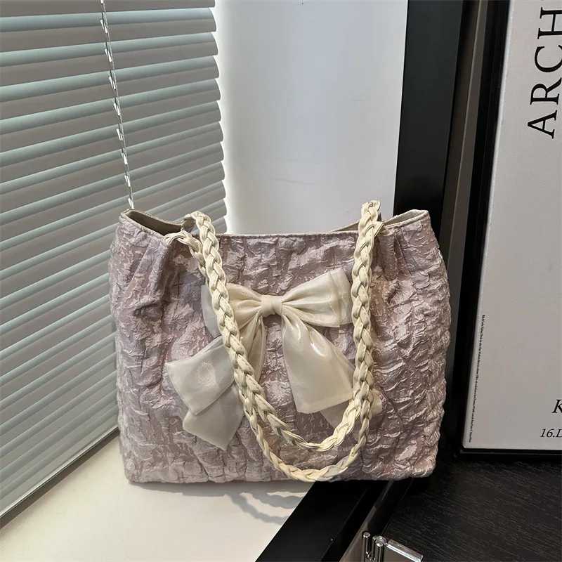 Casual Bow Pleated … - image