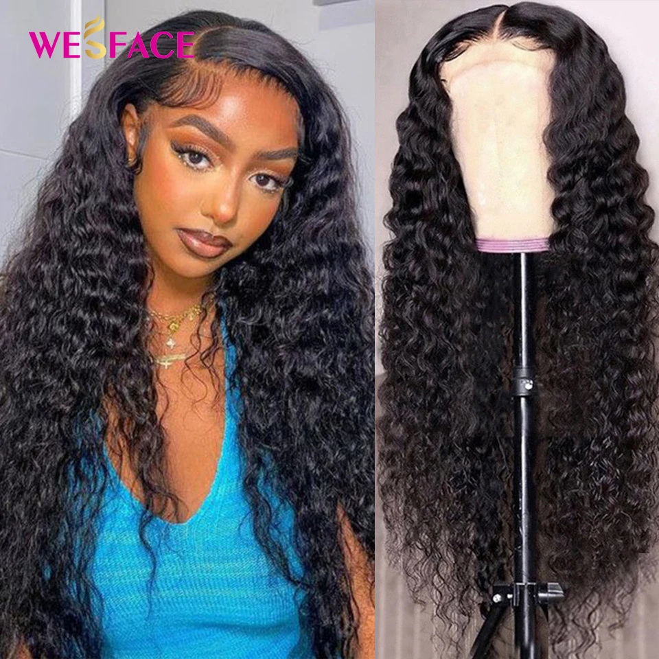 

Deep Wave Long Curly Human Hair Wigs For Women 13x4 Lace Frontal Wig Curly Human Hair Wig Pre-plucked With Baby Hair Brazilian