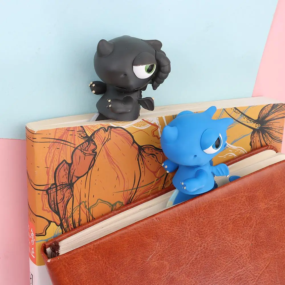 ใหม่สเตอริโอ 3D ไดโนเสาร์บุ๊คมาร์ค PVC น่ารักเครื่องเขียนเครื่องเขียนนักเรียนการ์ตูนสัตว์บุ๊คมาร์ค