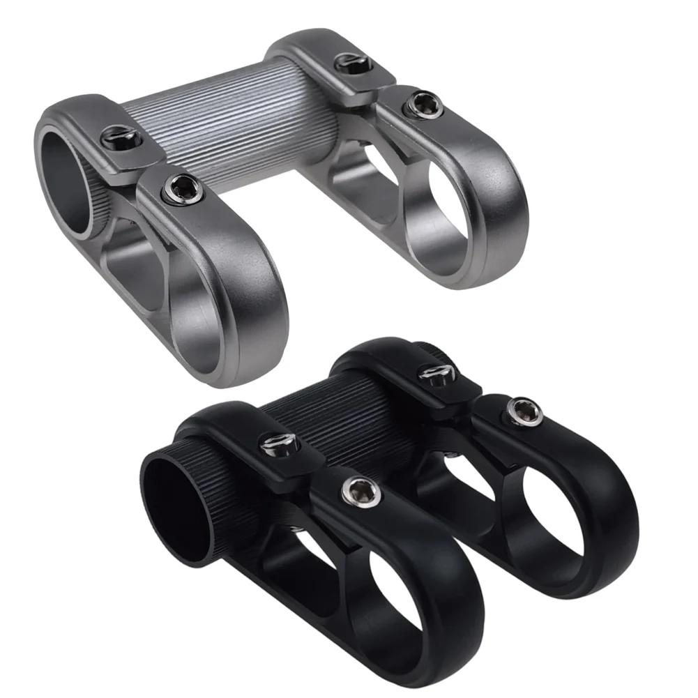 

Folding Bicycle Handlebar Adjustable Double Stem Riser For 25.4mm Bars Boosts Comfort Stability Foldable Design Urban Commute
