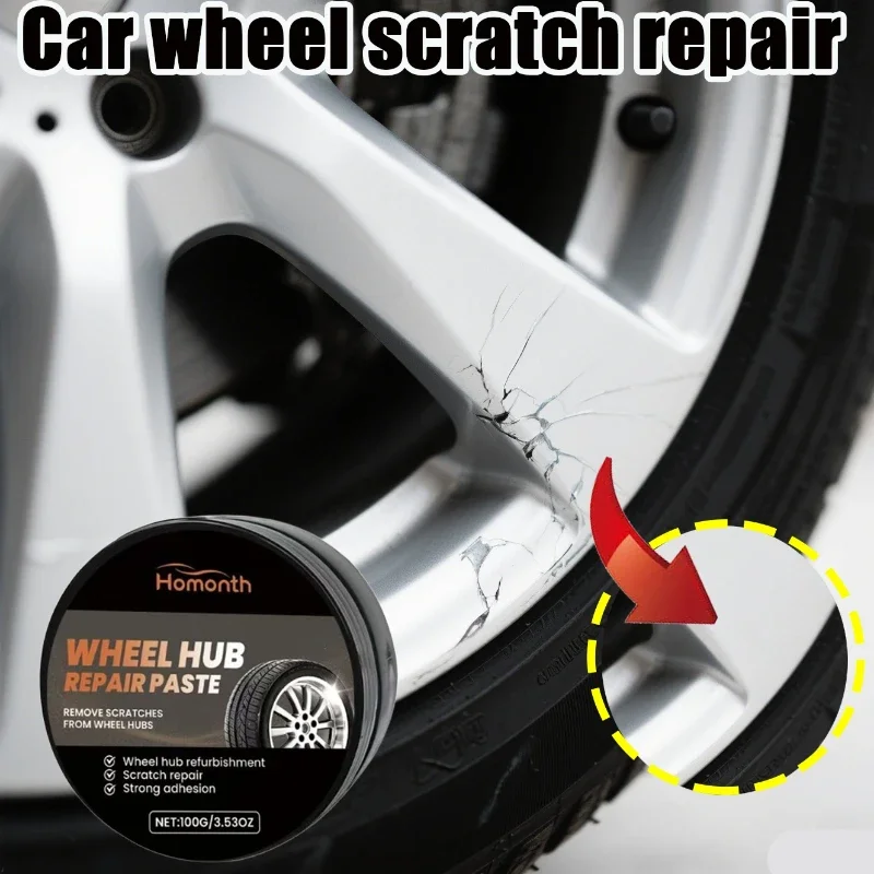 

YC19 Ремкомплект ступицы колеса Ремонт царапин ступицы колеса Реставратор деталей и полировальная паста для ухода за автомобильными шинами и ремонт царапин на колесах