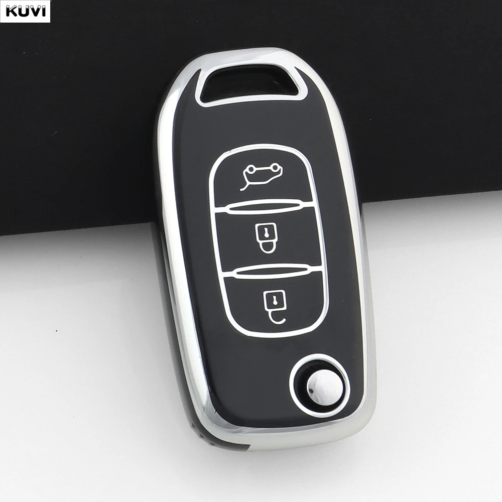 10 Stück/Set TPU Auto-Klappschlüsselhülle für Renault Duster Kwid CLI O 5 Wingo Kadjar Logan Sandero Stepway Arkana Captur Megane