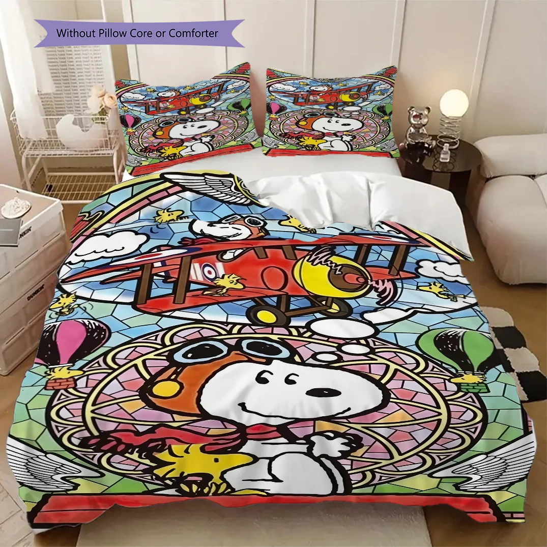 Cartoon Peanuts Soft Comfortable Duvet Cover, Children's Bedding Set Gift, Various Sizes Available LXR168