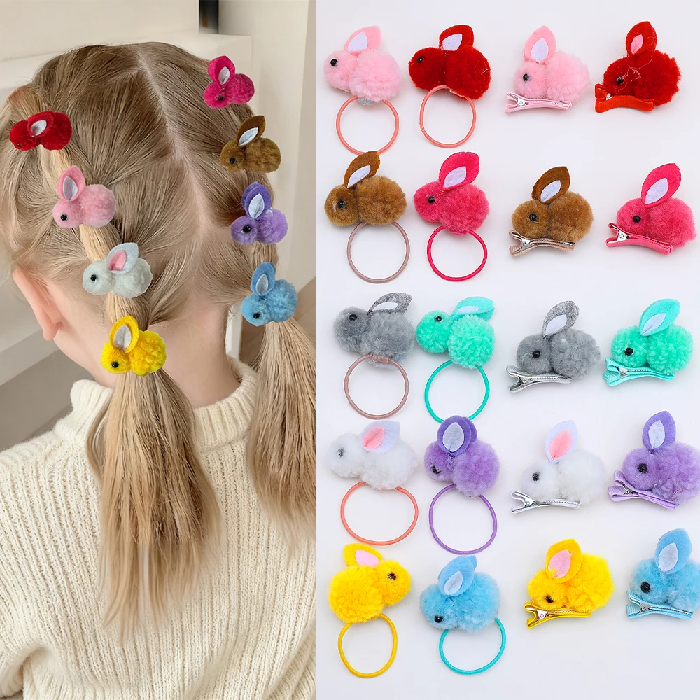 

Набор из 10/20 плюшевых аксессуаров для волос в виде зайчиков: разноцветные, для повседневного использования/выходов/сессий фотосессий/Пасхи, идеальные подарки