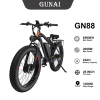 GUNAI GN88 Adult Electric Bike 2000W Electrical Road Bicycle 48V 23Ah Fatbike MTB E-bike 26\