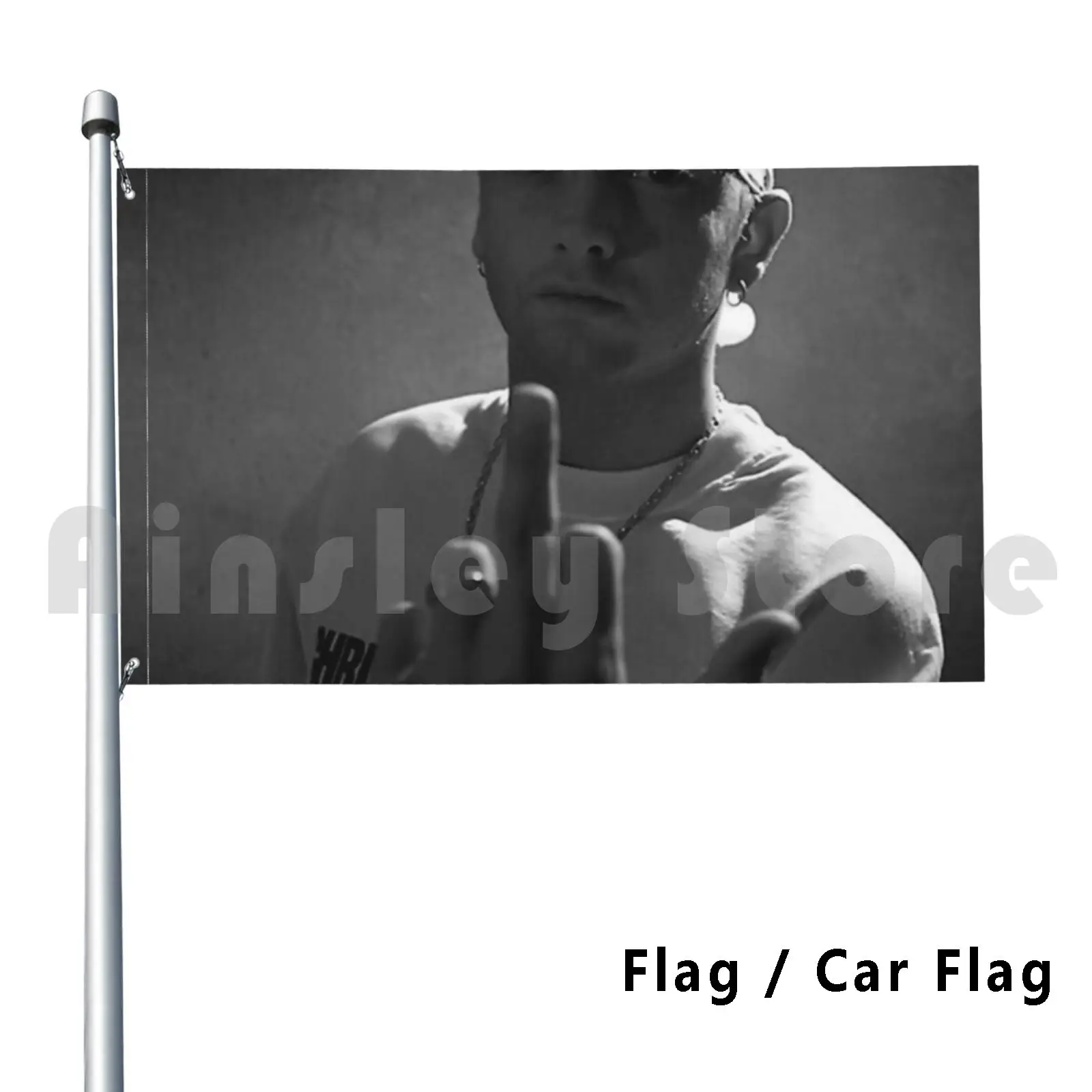 Slim Shady Outdoor Decor Flag Car Flag Slim Shady Rapper Rap 50 Cent Legend 2pac Big Black And White Vintage Old