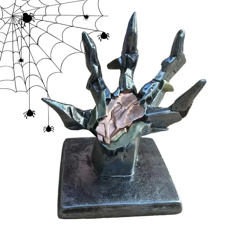 

Gothic Phone Holder For Desk Phone Holder Skeleton Arm Desktop Ornament Halloween Home Party Decoration Resin For Bedside Table