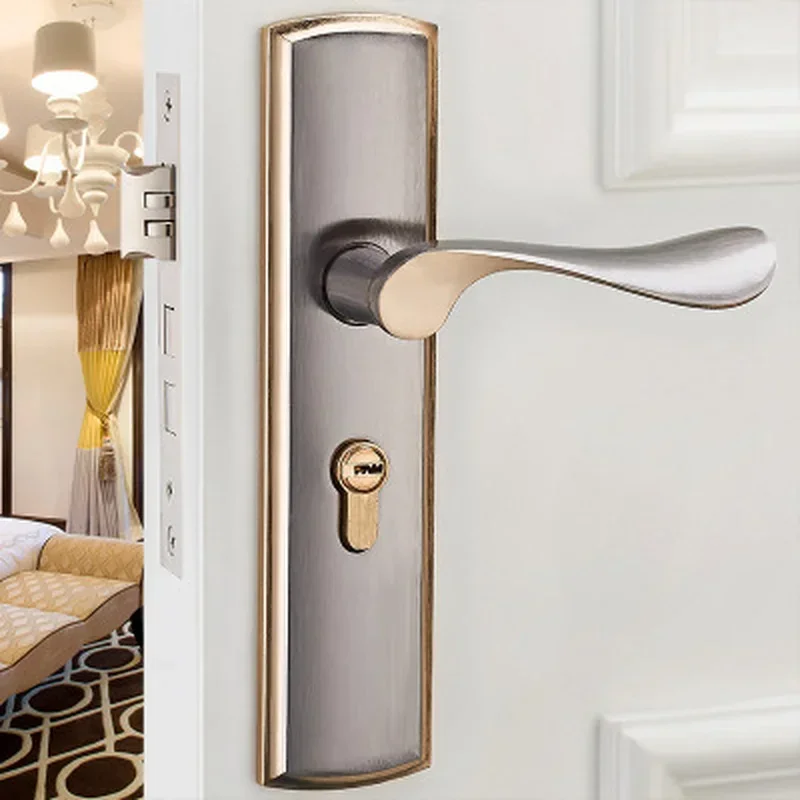 

Hot selling Modern Style Door lock Interior Room Aluminum Handle Lock For Wooden Door