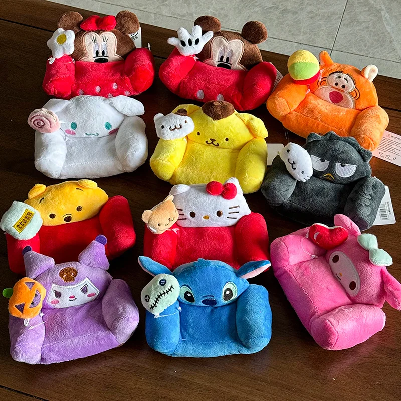 

Kawaii Kuromi Hello Kitty Микки плюшевый мини-диван мультфильм милая плюшевая игрушка мягкая кукла диван декоративный предмет для дома для фанатов