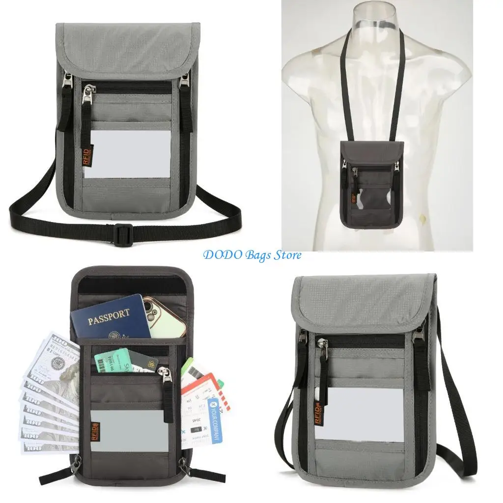 

Neck Travel Crossbody Bag Travel Wallet for Cash Card Airline Tickets