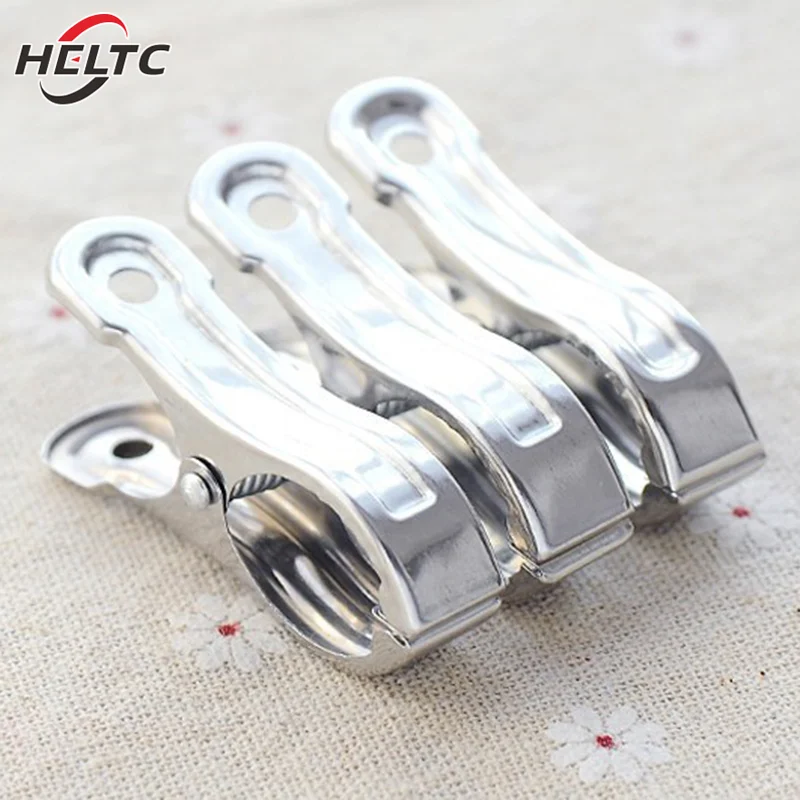 5/6/10/20pcs Stainless Steel Clips Clothespin Big Beach Chair Towel Clip Clamp For Quilt Windproof Clipping Clamps Accessories