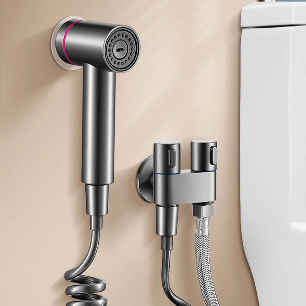 

Dual Control Valve, Handheld Bidet Sprayer for Toilet, Extra Long Hose High Pressure Bathroom Spray Gun Kit for Bidet