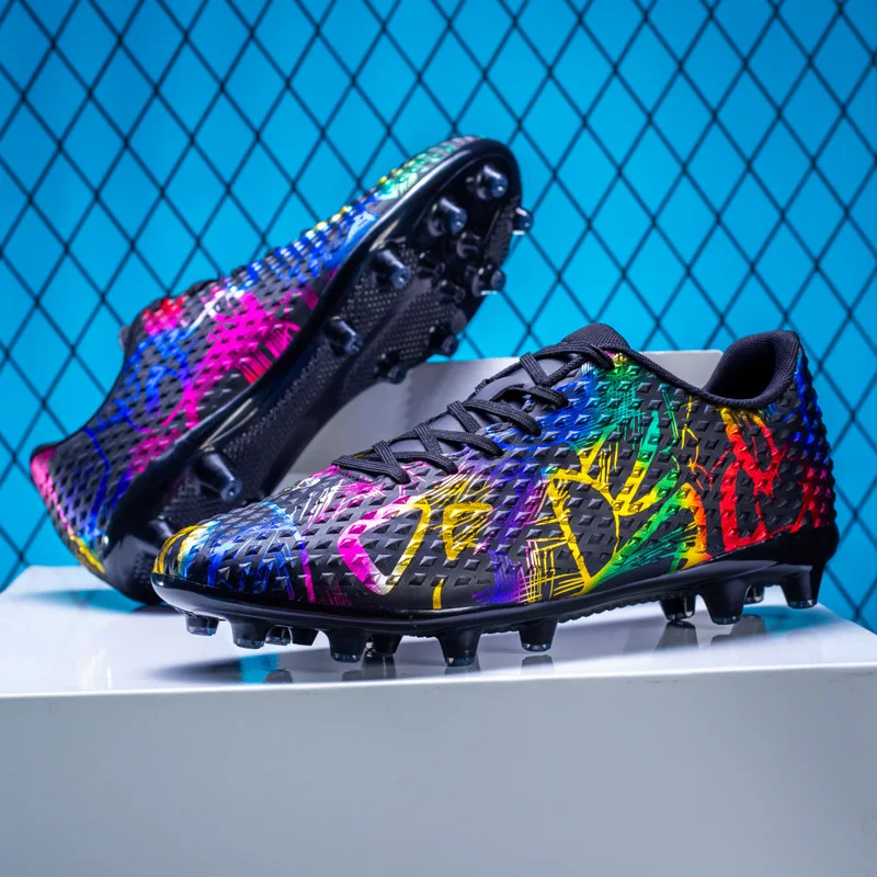 New Kids Football Boots Non Slip Comfortable Soccer Shoes Turf Ultralight Fg Grass Cleats Futsal Sport Indoor Adult Non-Slip