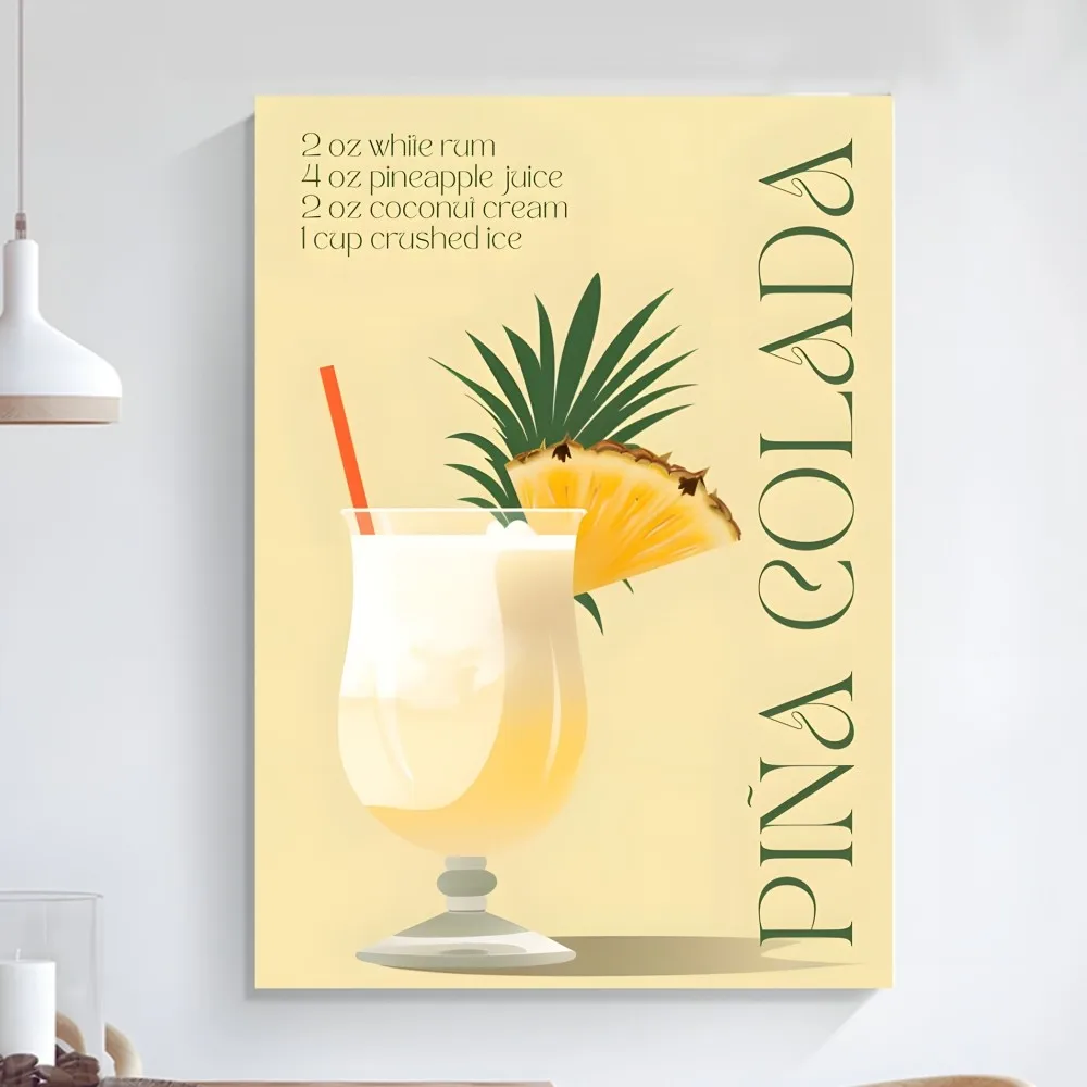 Colorful Cocktail Drink Poster Art Self-adhesive Art Small Poster HD Quality Poster Wall Art Painting Study Wall Decoration